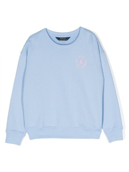  Polo Ralph Lauren Kids Logo-embroidered Fleece Sweatshirt - Blue 