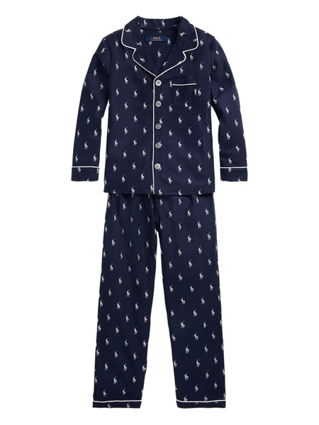  Polo Ralph Lauren Kids Logo Polo-player Print Pyjamas - Blue 