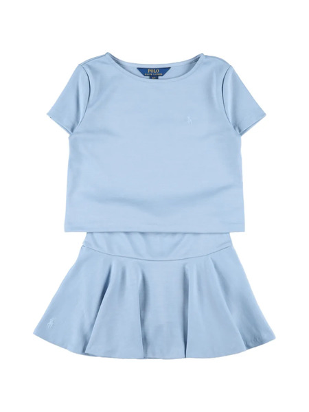  Polo Ralph Lauren Kids Pleated Skirt Set - Blue 