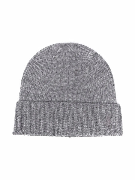  Polo Ralph Lauren Kids Ribbed-trim Wool Beanie - Grey 