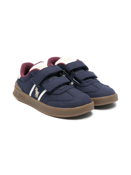  Polo Ralph Lauren Kids Stripe Touch-strap Trainers - Blue 