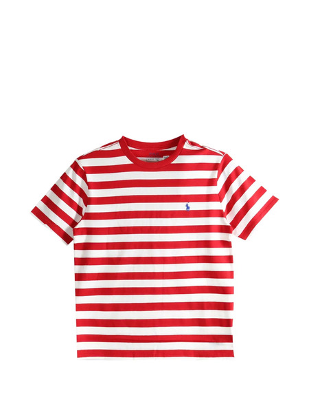  Polo Ralph Lauren Kids Striped-pattern T-shirt - Red 