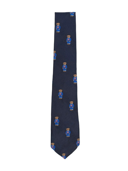  Polo Ralph Lauren Kids Teddy-bear Silk Tie - Blue 