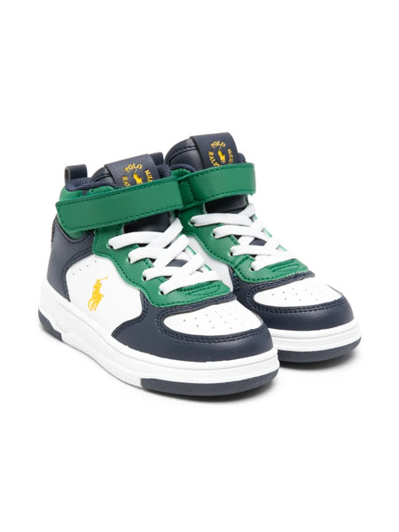  Polo Ralph Lauren Kids Touch-strap High-top Trainers - Blue 