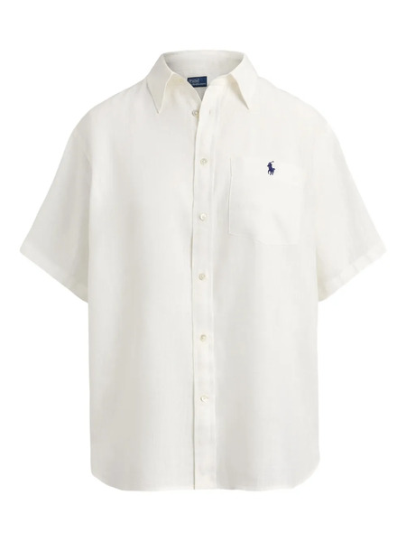  Polo Ralph Lauren Oversize Patch Linen Shirt - Neutrals 