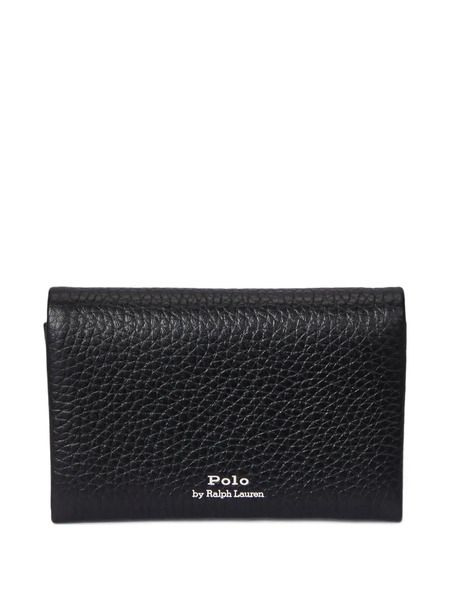  Polo Ralph Lauren Pebbled Leather Wallet - Black 