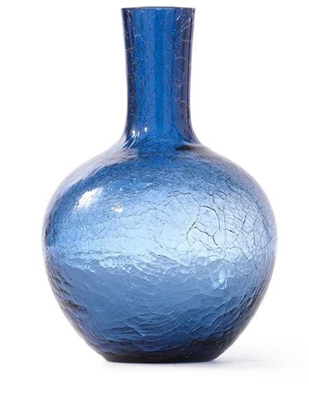  Polspotten Ball Body Glass Vase (32cm) - Blue 