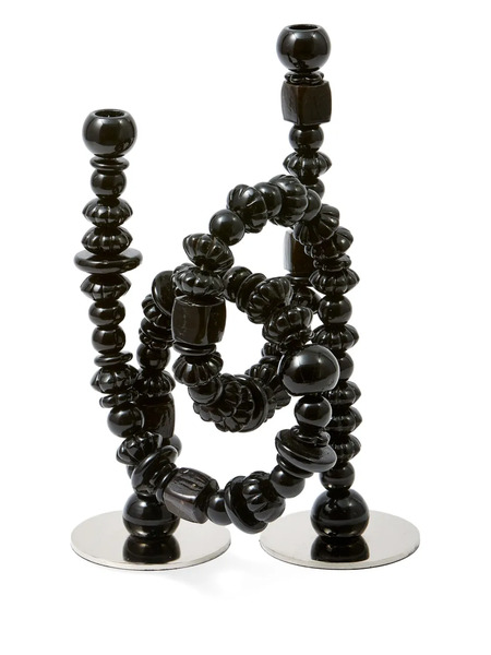  Polspotten Beads Candle Holder (38cm X 33cm) - Black 