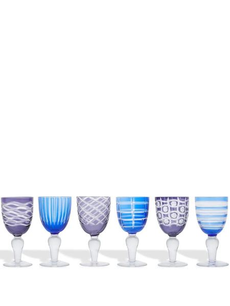  Polspotten Cobalt Wine Glasses (set Of 6) - Blue 
