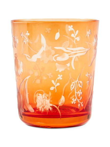  Polspotten Flower-engraved Tumblers - Orange 