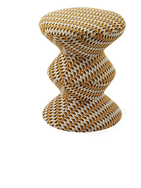  Polspotten Geo Soft Zig Zag Stool (47cm) - Neutrals 