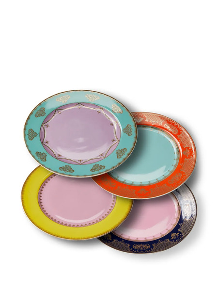  Polspotten Grandpa Dinner Plates (set Of Four) - Blue 