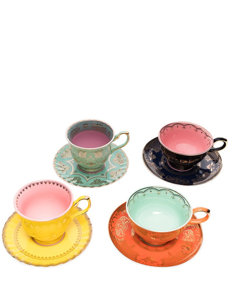  Polspotten Grandpa Tea Cup (set Of Four) - Blue 