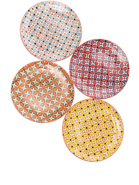  Polspotten Hippy Dinner Plate Set - Red 
