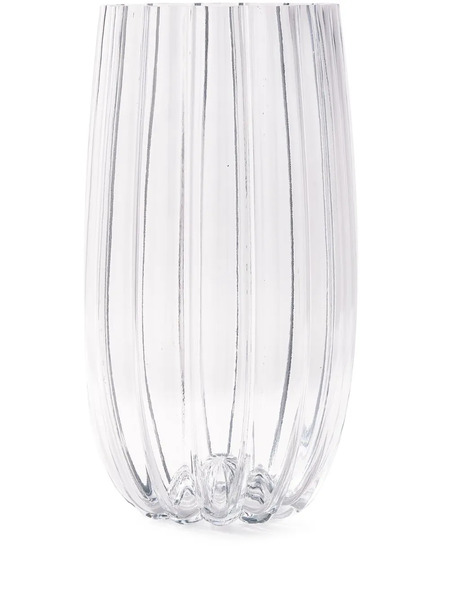  Polspotten Large Melon Glass Vase (38cm X 20.5cm) - White 