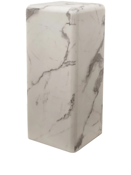  Polspotten Marble Look Pillar (76,2cm X 33cm) - White 