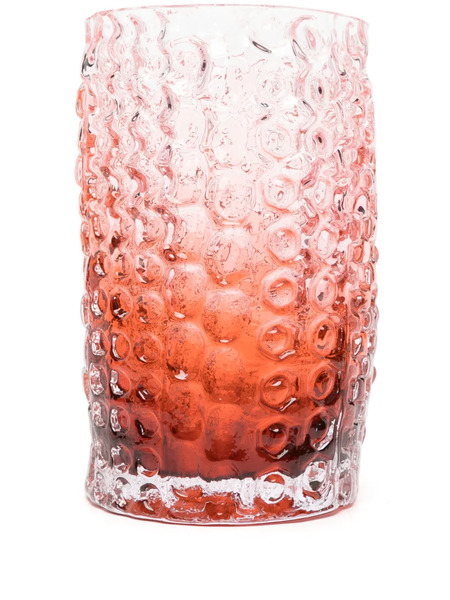  Polspotten Relief Glass Vase (16cm X 30cm) - Pink 