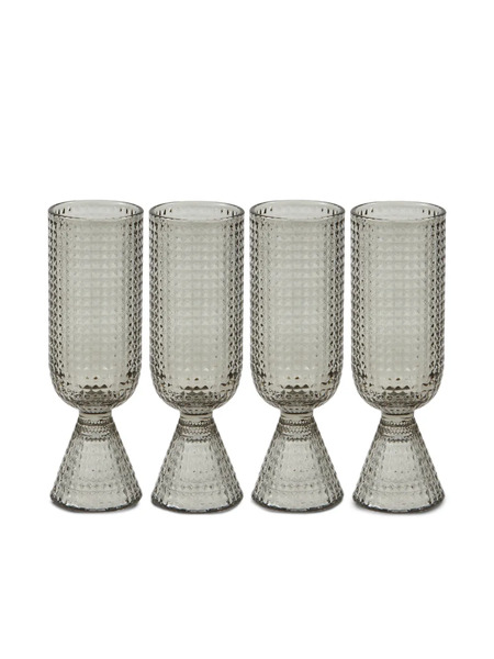  Polspotten Rooftop Champagne Glasses (set Of Four) - Grey 