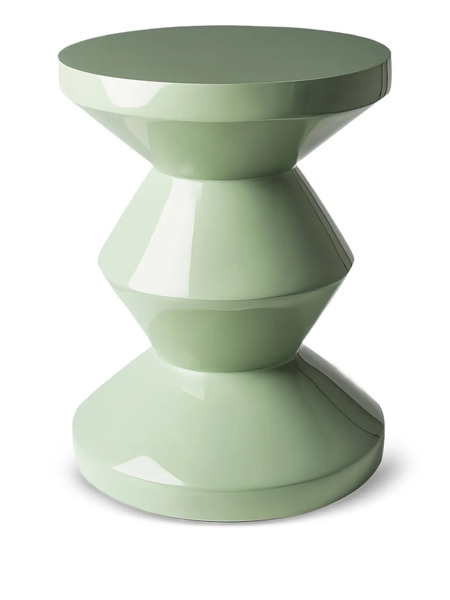  Polspotten Wood Zig Zag Stool (35.5cm) - Green 