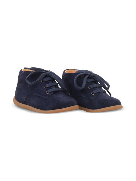  Pom D’api Kids Lace-up Suede Sneakers - Blue 