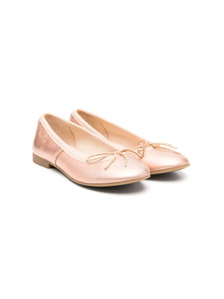  Pom D'api Metallic-effect Leather Ballerina Shoes - Orange 