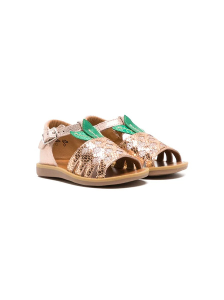  Pom D'api Metallic Open-toe Sandals - Pink 