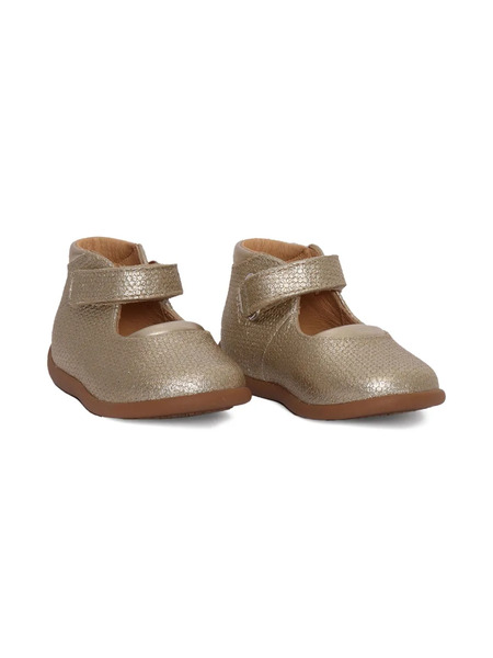  Pom D'api Textured Strap Stand-up Mary Sandals - Gold 