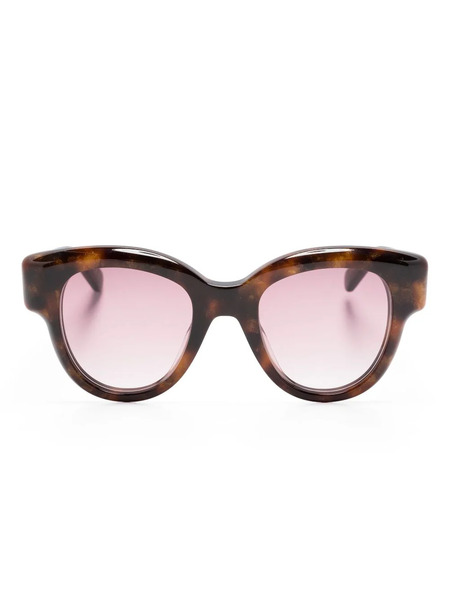  Pomellato Eyewear Tortoiseshell-effect Cat-eye Sunglasses - Brown 