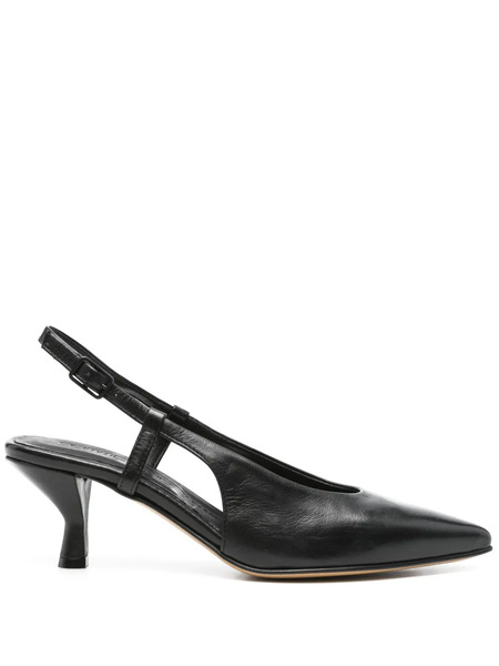  Pomme D´or 55mm Leather Slingback Pumps - Black 