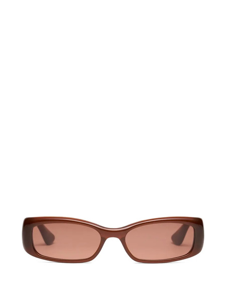  Port Tanger Leila Rectangle-frame Sunglasses - Brown 