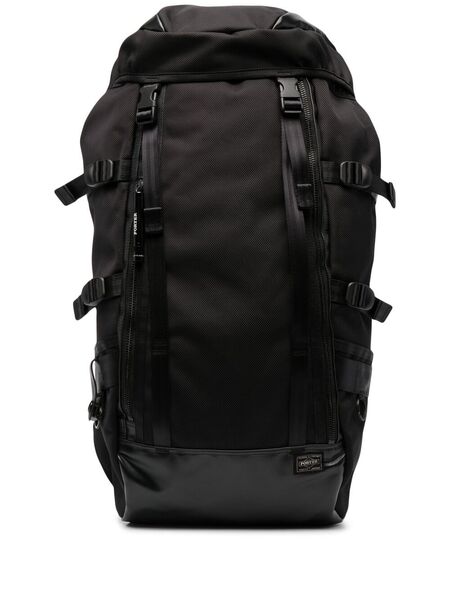  Porter-yoshida & Co. Logo Patch Buckled Backpack - Black 