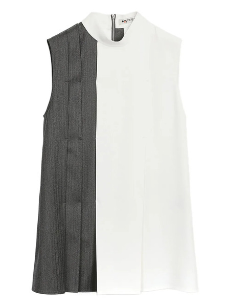  Ports 1961 Asymmetrical Panelled Blouse - White 