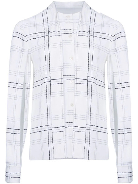  Ports 1961 Checked Tie-strap Shirt - White 