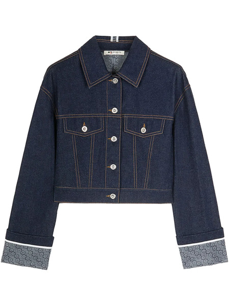  Ports 1961 Contrast Denim Jacket - Blue 