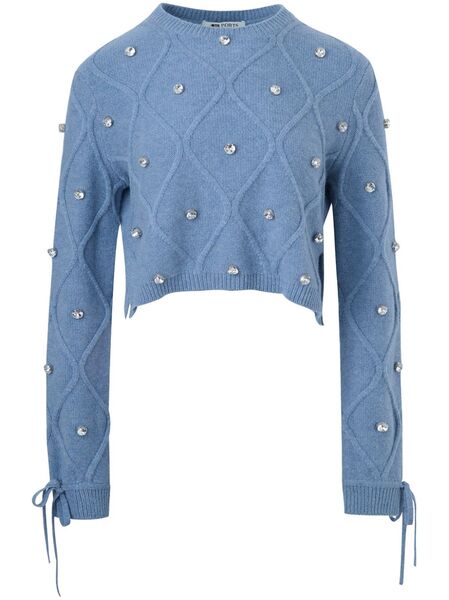  Ports 1961 Crystal-embellished Jumper - Blue 