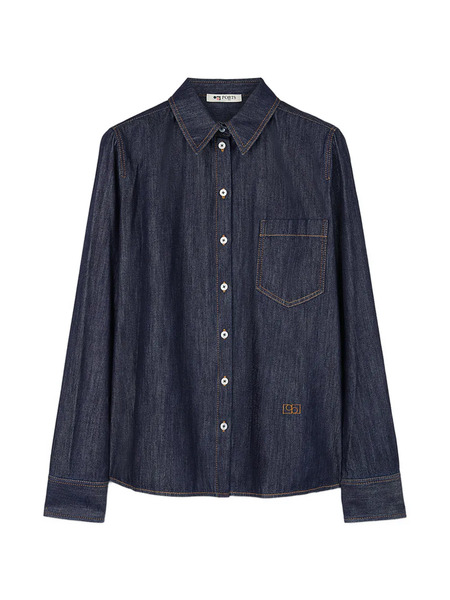  Ports 1961 Denim Shirt - Blue 