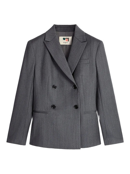  Ports 1961 Double-breasted Blazer - Grey 