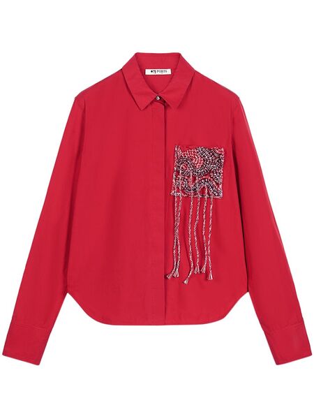  Ports 1961 Embellished Shirt - Red 