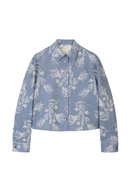  Ports 1961 Floral-embroidered Jacket - Blue 