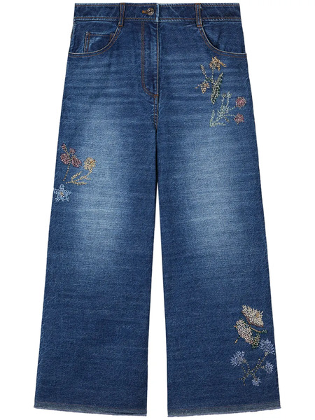  Ports 1961 Floral Fantasy Jeans - Blue 