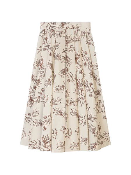  Ports 1961 Floral Midi Skirt - Neutrals 