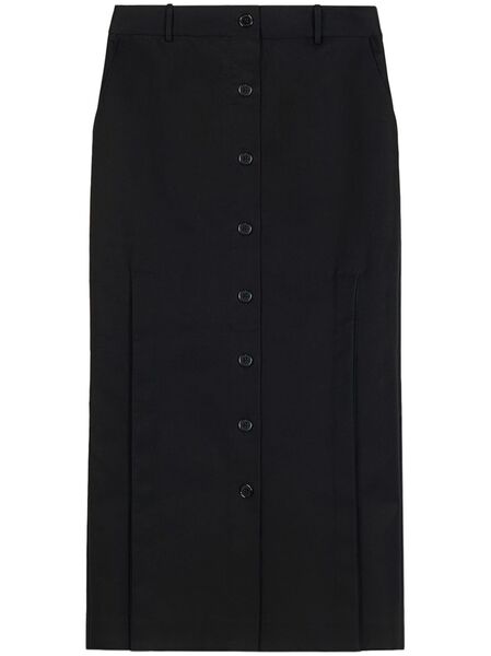  Ports 1961 Front-slit Skirt - Black 
