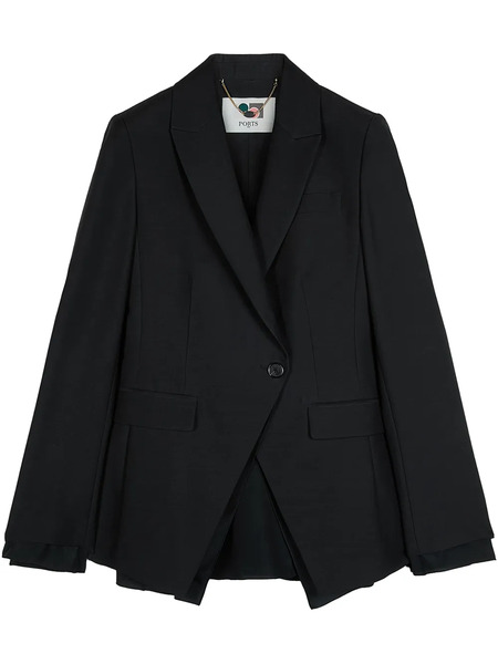  Ports 1961 Off-centre Fastening Blazer - Black 