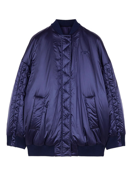  Ports 1961 Quilted Snap-fastening Bomber Jacket - Blue 