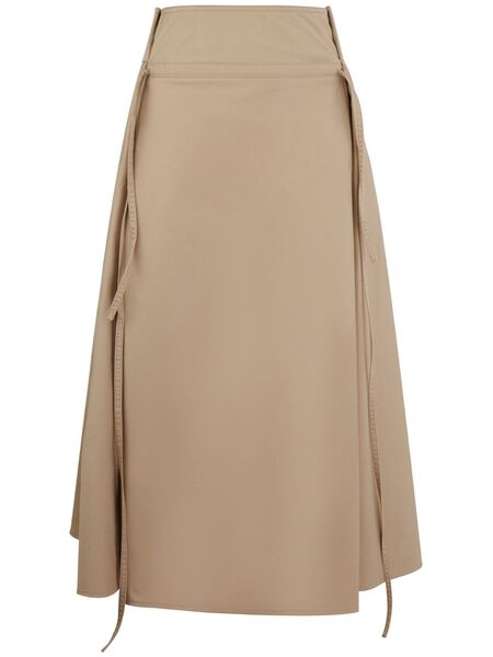  Ports 1961 Stylish Ribbon Midi Skirt - Neutrals 