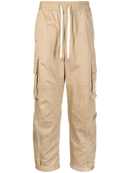  Ports V Drawstring Cargo Trousers - Brown 
