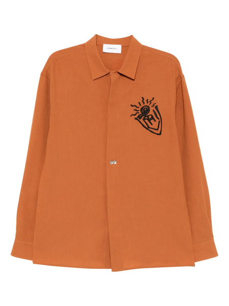  Ports V Graphic-printed Shirt - Brown 