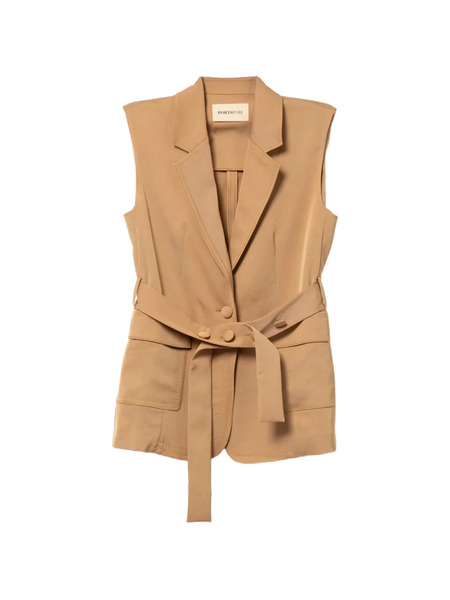  Portspure Belted Vest - Neutrals 