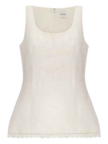  Posse Effi Lace-trim Top - White 