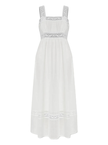  Posse Lace-insert Midi Dress - White 